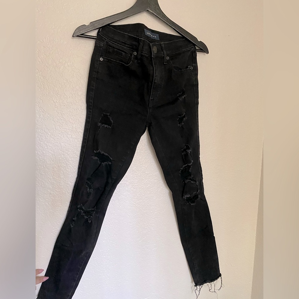 Aeropostale Black Distressed Skinny Jeans